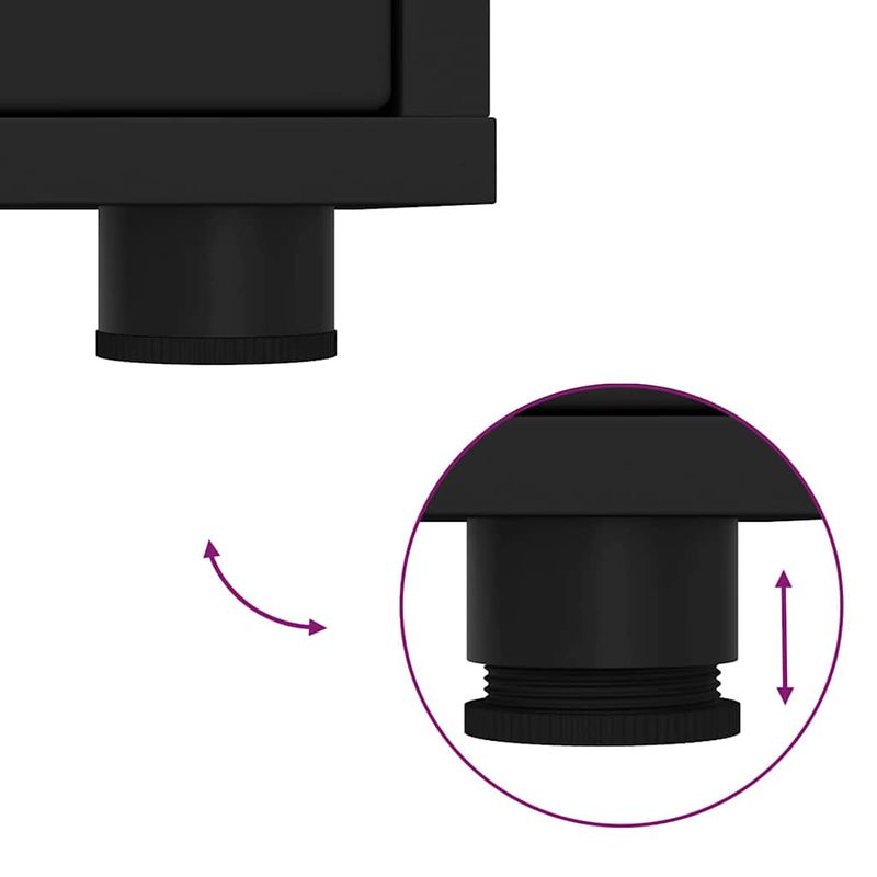 Casa si Gradina - Mobilier - Comode si corpuri - Noptiere - Noptiere 2 pcs Negru 30,5 x 30 x 43 cm Lemn compozit - Infinity.ro