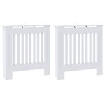 Casa si Gradina - Termice - Calorifere si accesorii - Accesorii calorifere - Masca pentru radiator 2 pcs Alb 78 x 19 x 81.5 cm Lemn compozit - Infinity.ro