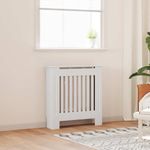 Casa si Gradina - Termice - Calorifere si accesorii - Accesorii calorifere - Masca pentru radiator 2 pcs Alb 78 x 19 x 81.5 cm Lemn compozit - Infinity.ro