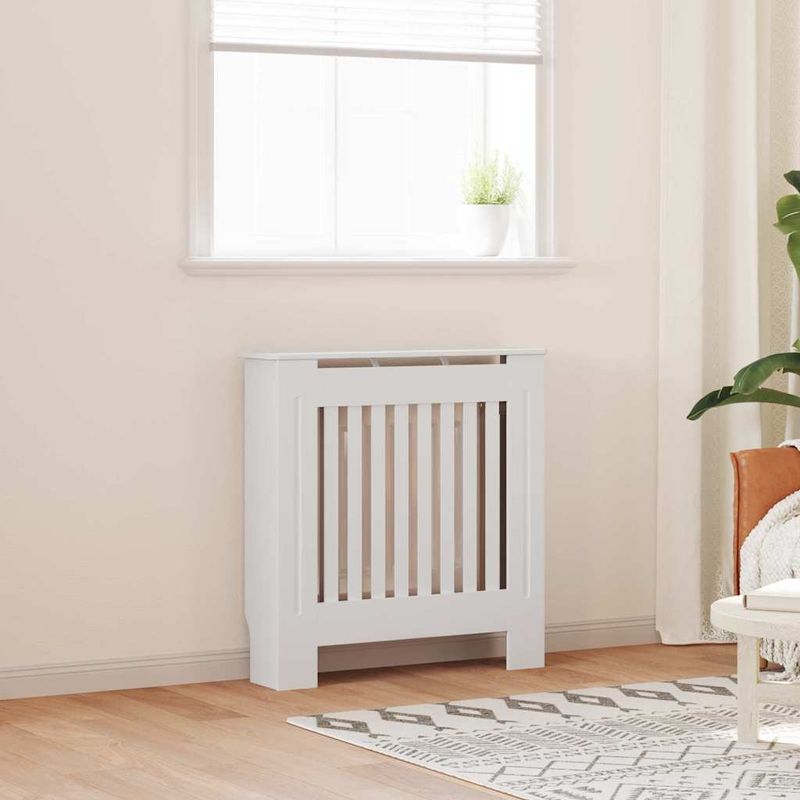 Casa si Gradina - Termice - Calorifere si accesorii - Accesorii calorifere - Masca pentru radiator 2 pcs Alb 78 x 19 x 81.5 cm Lemn compozit - Infinity.ro