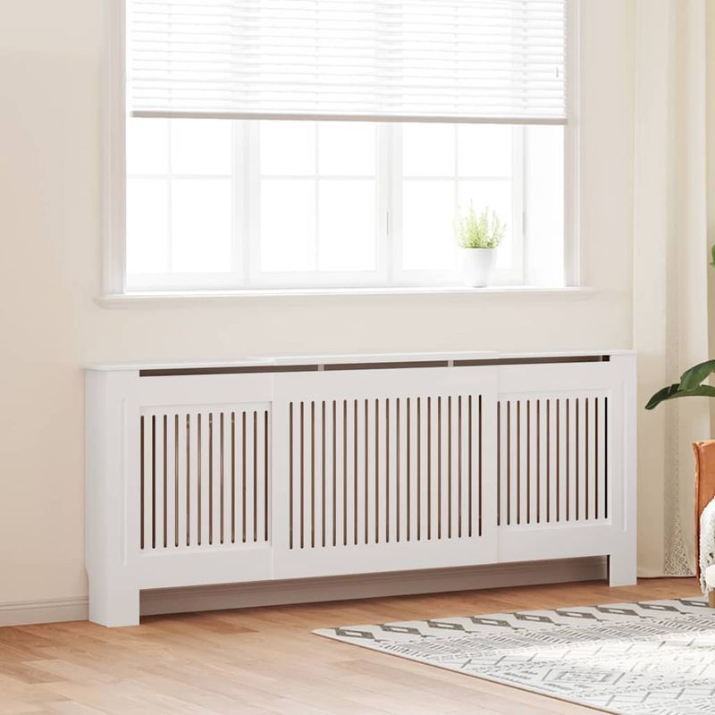 Casa si Gradina - Termice - Calorifere si accesorii - Accesorii calorifere - Masca pentru radiator 2 pcs Alb (142-205) x 20.5 x 81.5 cm - Infinity.ro