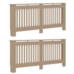 Casa si Gradina - Termice - Calorifere si accesorii - Accesorii calorifere - Masca pentru radiator 2 pcs Maro 172 x 19 x 81.5 cm - Infinity.ro