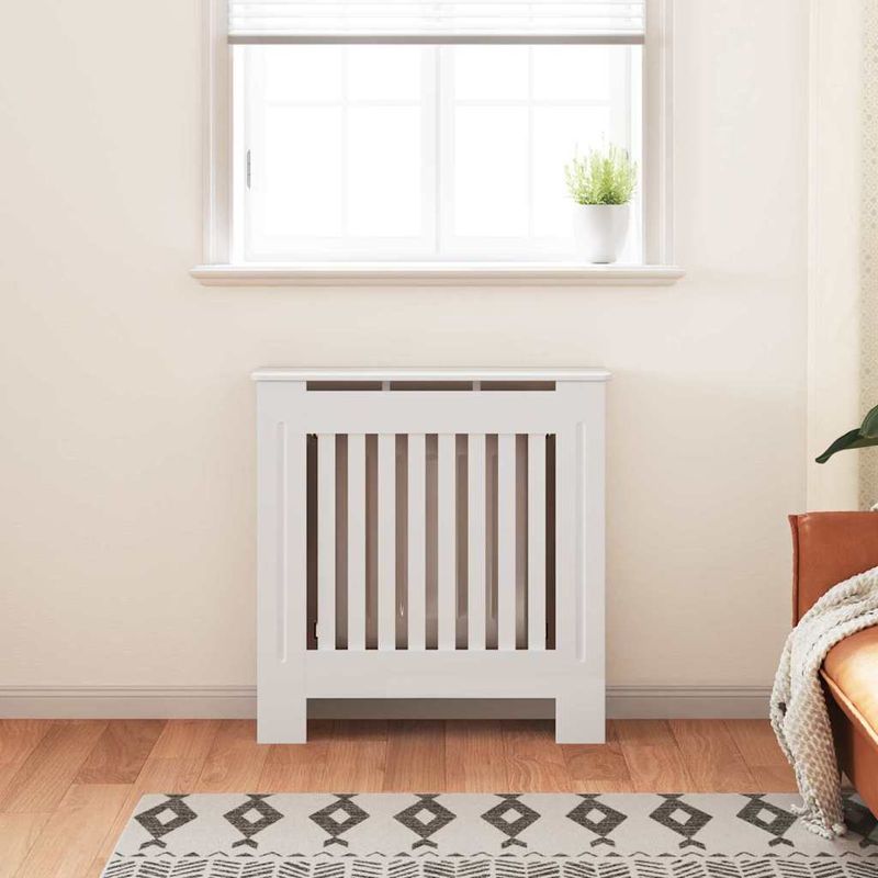 Casa si Gradina - Termice - Calorifere si accesorii - Accesorii calorifere - Masca pentru radiator 2 pcs Alb 78 x 19 x 81.5 cm Lemn compozit - Infinity.ro