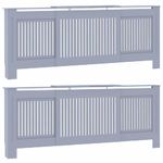 Casa si Gradina - Termice - Calorifere si accesorii - Accesorii calorifere - Masca pentru radiator 2 pcs Gri (142-205) x 20.5 x 81.5 cm - Infinity.ro