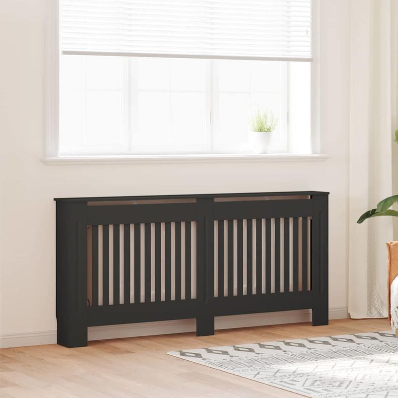 Casa si Gradina - Termice - Calorifere si accesorii - Accesorii calorifere - Masca pentru radiator 2 pcs Negru 172 x 19 x 81.5 cm - Infinity.ro