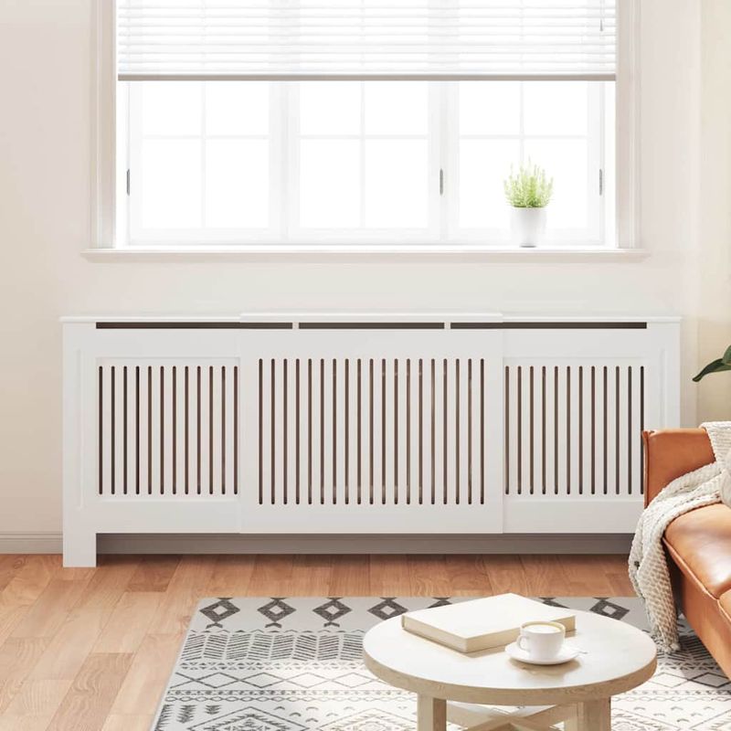 Casa si Gradina - Termice - Calorifere si accesorii - Accesorii calorifere - Masca pentru radiator 2 pcs Alb (142-205) x 20.5 x 81.5 cm - Infinity.ro