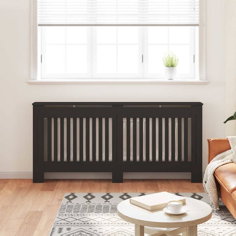 Casa si Gradina - Termice - Calorifere si accesorii - Accesorii calorifere - Masca pentru radiator 2 pcs Negru 172 x 19 x 81.5 cm - Infinity.ro