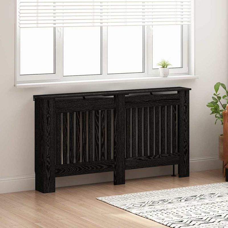 Casa si Gradina - Termice - Calorifere si accesorii - Accesorii calorifere - Masca pentru radiator Stejar Negru 152 x 19 x 81,5 cm - Infinity.ro
