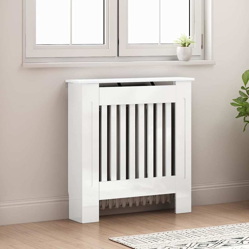 Casa si Gradina - Termice - Calorifere si accesorii - Accesorii calorifere - Masca pentru radiator Alb lucios 78 x 19 x 81,5 cm - Infinity.ro