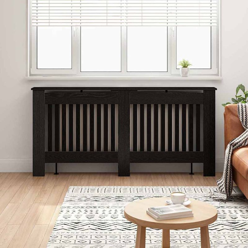 Casa si Gradina - Termice - Calorifere si accesorii - Accesorii calorifere - Masca pentru radiator Stejar Negru 172 x 19 x 81,5 cm - Infinity.ro