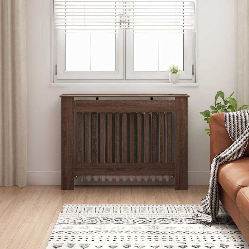 Casa si Gradina - Termice - Calorifere si accesorii - Accesorii calorifere - Masca pentru radiator Stejar inchis 112 x 19 x 81,5 cm - Infinity.ro