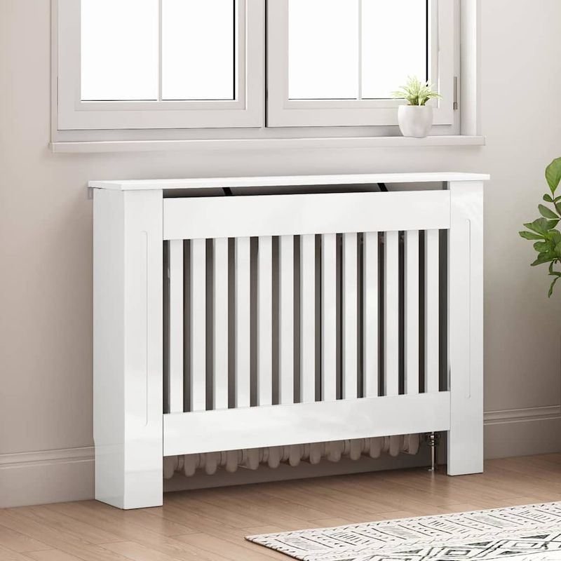 Casa si Gradina - Termice - Calorifere si accesorii - Accesorii calorifere - Masca pentru radiator Alb lucios 112 x 19 x 81,5 cm - Infinity.ro