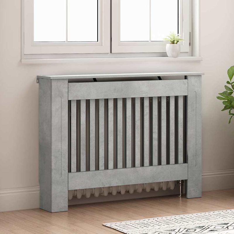 Casa si Gradina - Termice - Calorifere si accesorii - Accesorii calorifere - Masca pentru radiator Gri din beton 112 x 19 x 81,5 cm - Infinity.ro