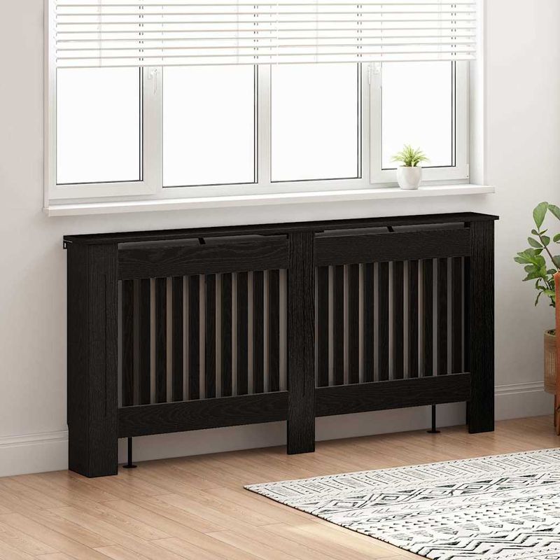 Casa si Gradina - Termice - Calorifere si accesorii - Accesorii calorifere - Masca pentru radiator Stejar Negru 172 x 19 x 81,5 cm - Infinity.ro