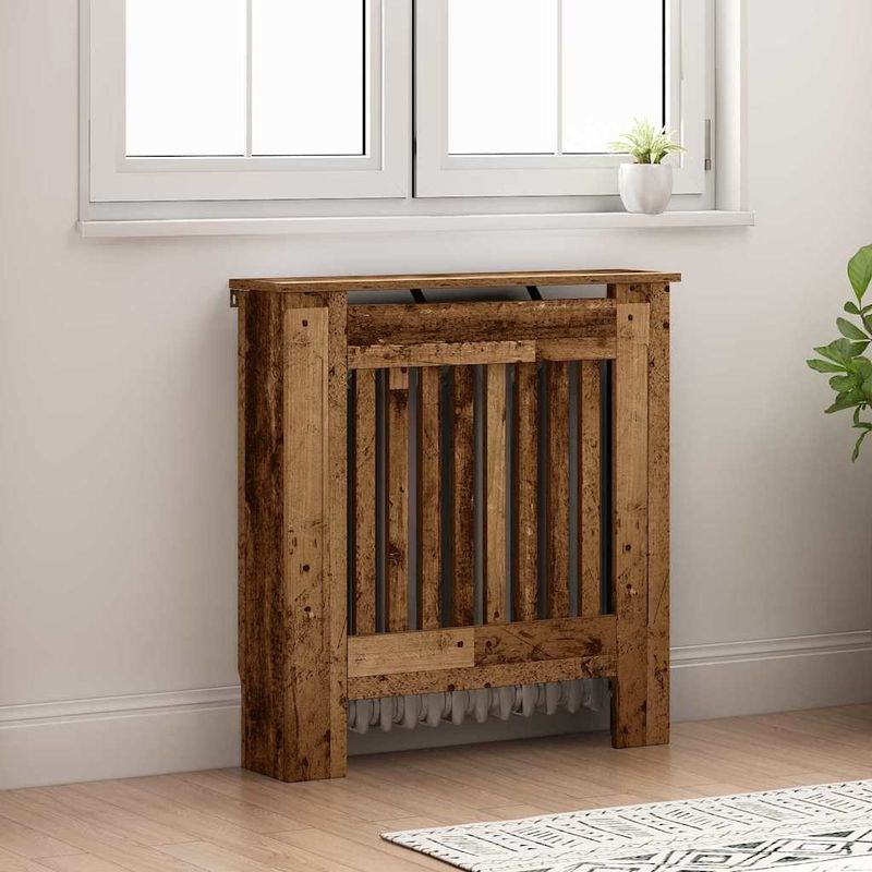 Casa si Gradina - Termice - Calorifere si accesorii - Accesorii calorifere - Masca pentru radiator Lemn Vechi 78 x 19 x 81,5 cm - Infinity.ro