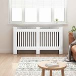 Casa si Gradina - Termice - Calorifere si accesorii - Accesorii calorifere - Masca pentru radiator Alb lucios 152 x 19 x 81,5 cm - Infinity.ro