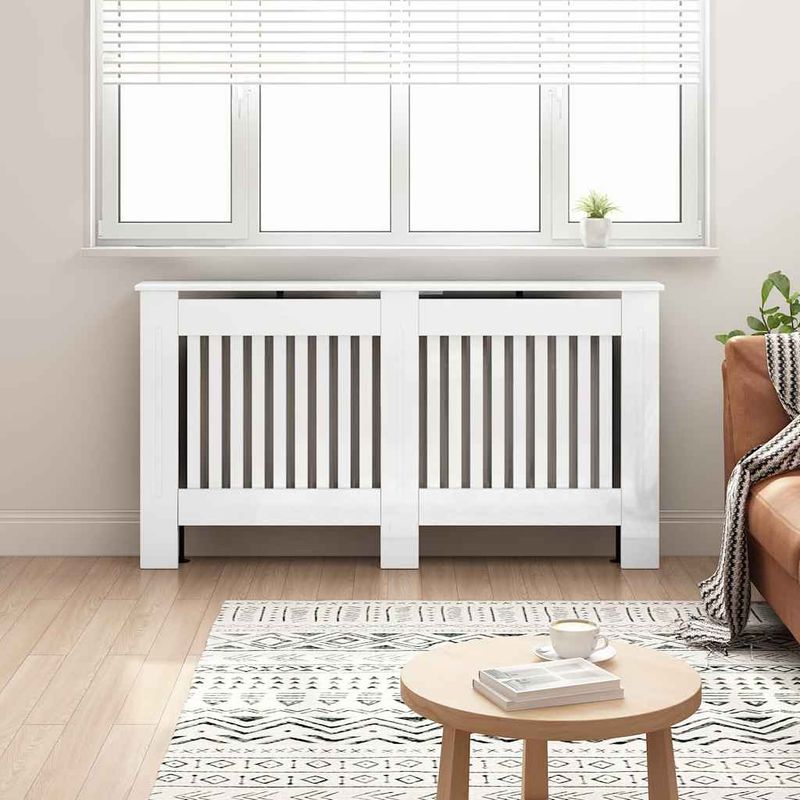 Casa si Gradina - Termice - Calorifere si accesorii - Accesorii calorifere - Masca pentru radiator Alb lucios 152 x 19 x 81,5 cm - Infinity.ro