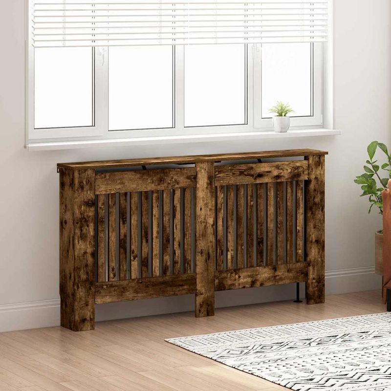 Casa si Gradina - Termice - Calorifere si accesorii - Accesorii calorifere - Masca pentru radiator Stejar fumuriu 152 x 19 x 81,5 cm - Infinity.ro