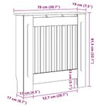 Casa si Gradina - Termice - Calorifere si accesorii - Accesorii calorifere - Masca pentru radiator 2 pcs Alb 78 x 19 x 81.5 cm Lemn compozit - Infinity.ro