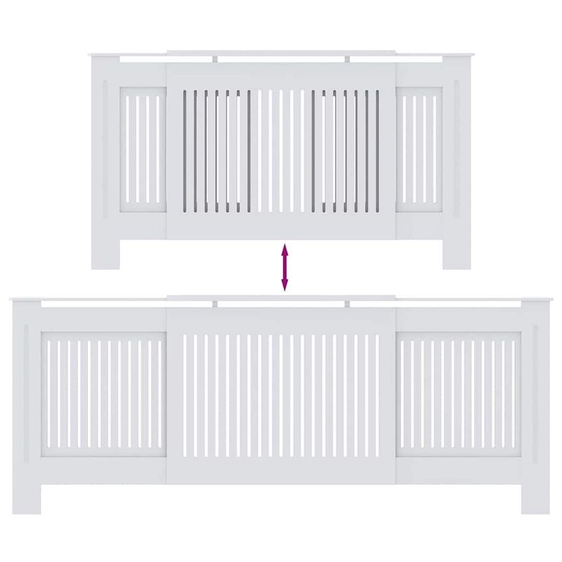 Casa si Gradina - Termice - Calorifere si accesorii - Accesorii calorifere - Masca pentru radiator 2 pcs Alb (142-205) x 20.5 x 81.5 cm - Infinity.ro
