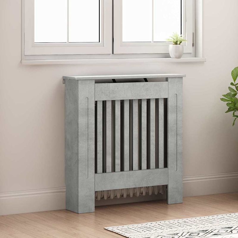 Casa si Gradina - Termice - Calorifere si accesorii - Accesorii calorifere - Masca pentru radiator Gri din beton 78 x 19 x 81,5 cm - Infinity.ro