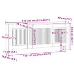 Casa si Gradina - Termice - Calorifere si accesorii - Accesorii calorifere - Masca pentru radiator 2 pcs Alb (142-205) x 20.5 x 81.5 cm - Infinity.ro