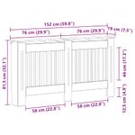 Casa si Gradina - Termice - Calorifere si accesorii - Accesorii calorifere - Masca pentru radiator Gri Sonoma 152 x 19 x 81,5 cm - Infinity.ro