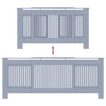 Casa si Gradina - Termice - Calorifere si accesorii - Accesorii calorifere - Masca pentru radiator 2 pcs Gri (142-205) x 20.5 x 81.5 cm - Infinity.ro