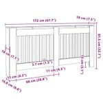 Casa si Gradina - Termice - Calorifere si accesorii - Accesorii calorifere - Masca pentru radiator 2 pcs Negru 172 x 19 x 81.5 cm - Infinity.ro