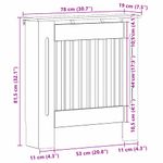 Casa si Gradina - Termice - Calorifere si accesorii - Accesorii calorifere - Masca pentru radiator Lemn Vechi 78 x 19 x 81,5 cm - Infinity.ro