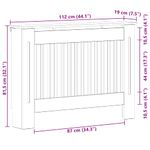 Casa si Gradina - Termice - Calorifere si accesorii - Accesorii calorifere - Masca pentru radiator Gri din beton 112 x 19 x 81,5 cm - Infinity.ro