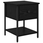 Casa si Gradina - Mobilier - Comode si corpuri - Noptiere - Noptiera cu sertar Stejar Negru 34 x 35,5 x 45 cm Lemn compozit - Infinity.ro