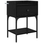 Casa si Gradina - Mobilier - Comode si corpuri - Noptiere - Noptiera cu sertar Stejar negru 40 x 29 x 60 cm Lemn compozit - Infinity.ro