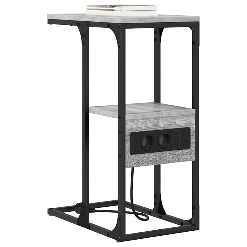 Casa si Gradina - Mobilier - Comode si corpuri - Noptiere - Noptiera cu sertar sonoma gri 41.5 x 26 x 60.5 cm Lemn compozit - Infinity.ro