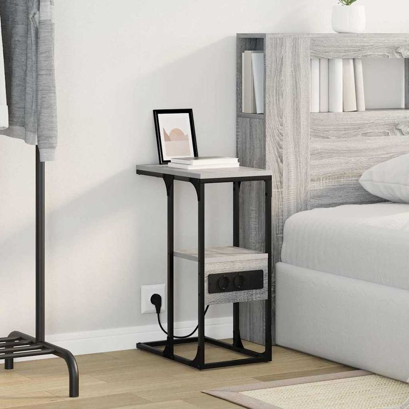 Casa si Gradina - Mobilier - Comode si corpuri - Noptiere - Noptiera cu sertar sonoma gri 41.5 x 26 x 60.5 cm Lemn compozit - Infinity.ro