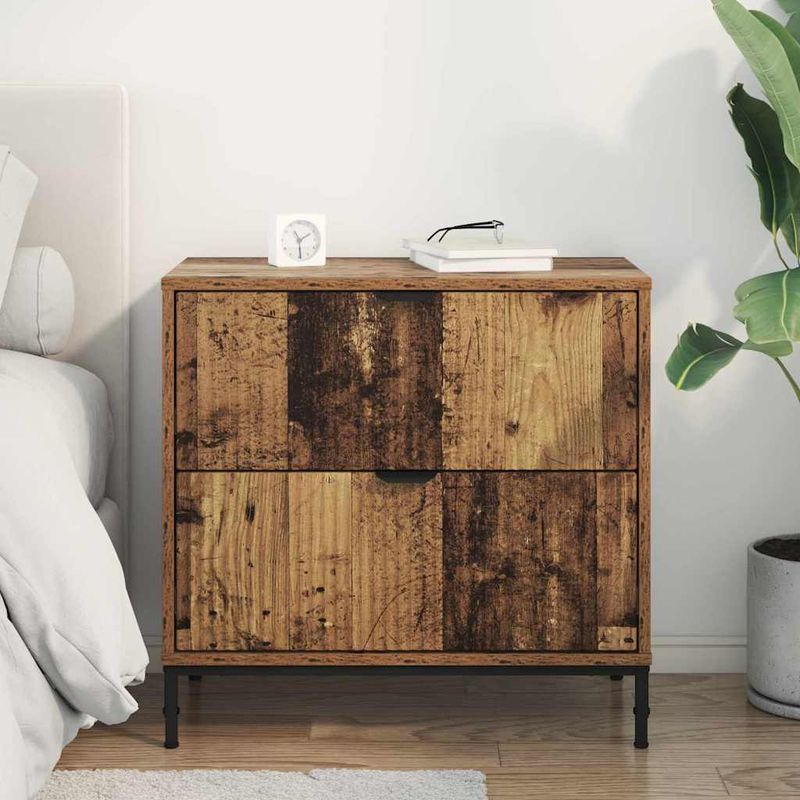 Casa si Gradina - Mobilier - Comode si corpuri - Noptiere - Noptiera cu sertar Lemn vechi 63.5 x 36 x 61 cm Lemn compozit - Infinity.ro