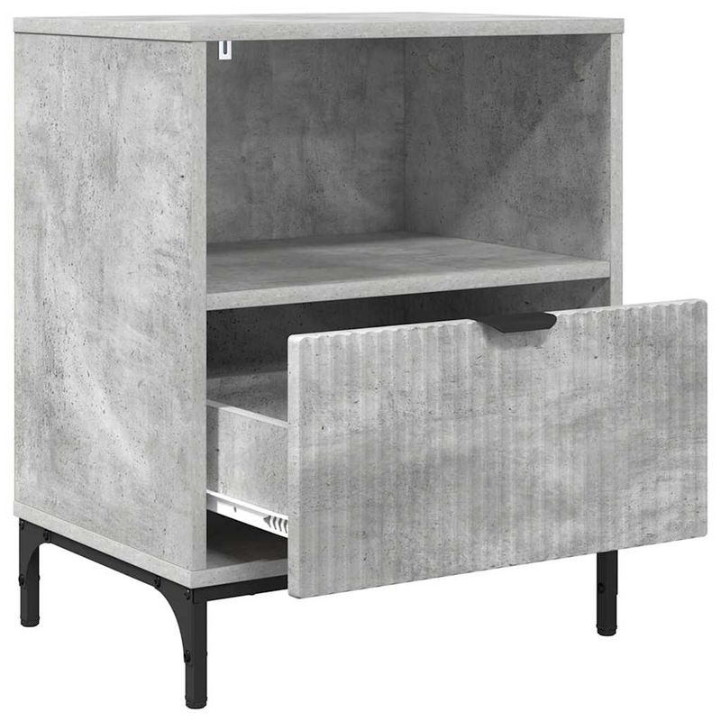 Casa si Gradina - Mobilier - Comode si corpuri - Noptiere - Noptiera cu sertar Gri beton 49 x 36 x 61 cm Lemn compozit - Infinity.ro