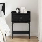 Casa si Gradina - Mobilier - Comode si corpuri - Noptiere - Noptiera cu sertar Stejar negru 40 x 29 x 60 cm Lemn compozit - Infinity.ro