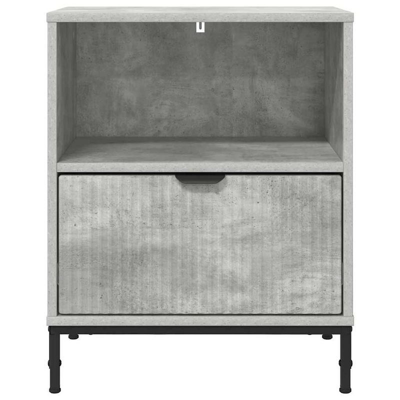 Casa si Gradina - Mobilier - Comode si corpuri - Noptiere - Noptiera cu sertar Gri beton 49 x 36 x 61 cm Lemn compozit - Infinity.ro