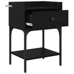 Casa si Gradina - Mobilier - Comode si corpuri - Noptiere - Noptiera cu sertar Stejar negru 40 x 29 x 60 cm Lemn compozit - Infinity.ro