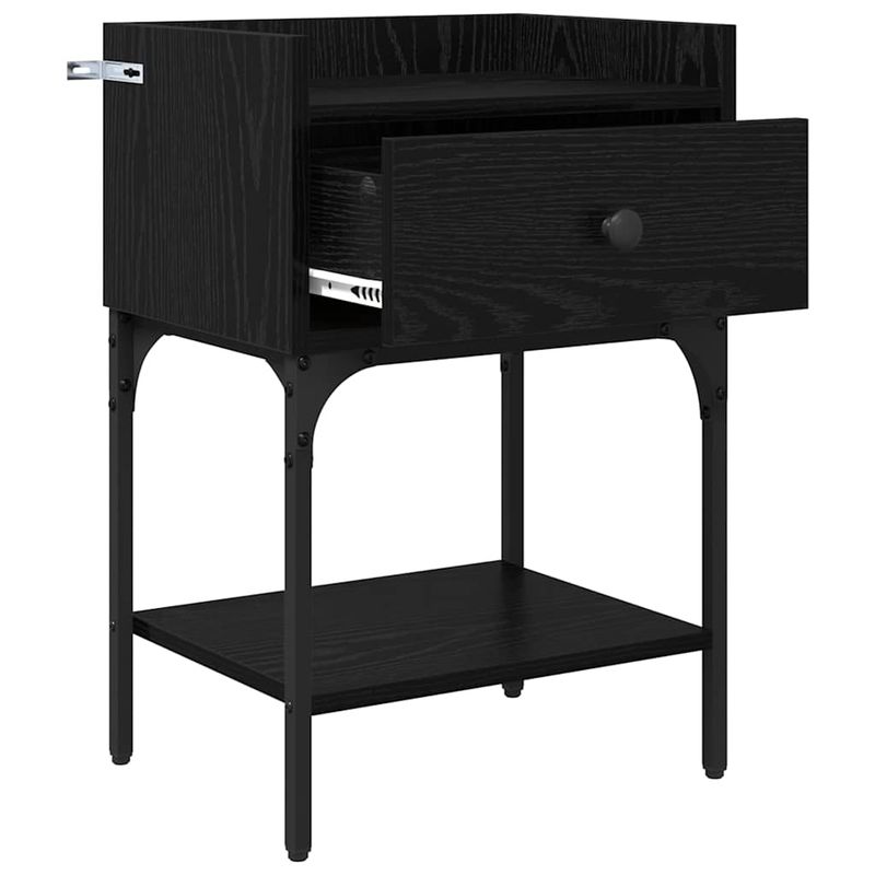 Casa si Gradina - Mobilier - Comode si corpuri - Noptiere - Noptiera cu sertar Stejar negru 40 x 29 x 60 cm Lemn compozit - Infinity.ro