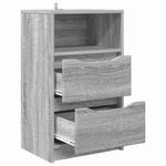 Casa si Gradina - Mobilier - Comode si corpuri - Noptiere - Noptiera cu sertar Gri Sonoma 40 x 30 x 467 cm Lemn compozit - Infinity.ro