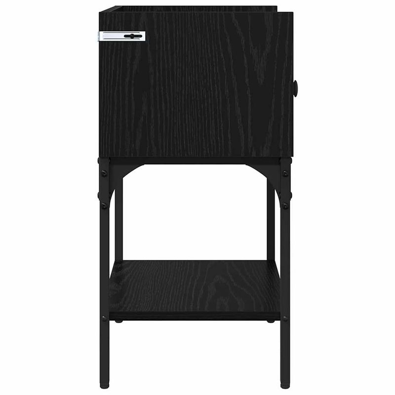 Casa si Gradina - Mobilier - Comode si corpuri - Noptiere - Noptiera cu sertar Stejar negru 40 x 29 x 60 cm Lemn compozit - Infinity.ro