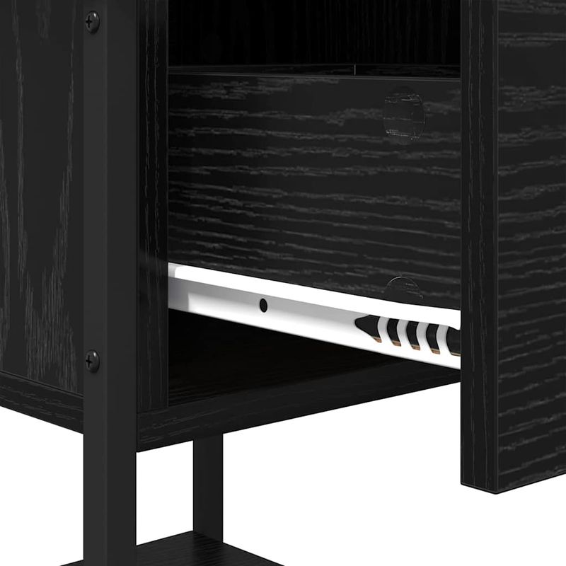 Casa si Gradina - Mobilier - Comode si corpuri - Noptiere - Noptiera cu sertar Stejar Negru 34 x 35,5 x 45 cm Lemn compozit - Infinity.ro