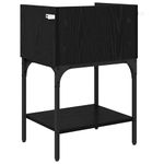 Casa si Gradina - Mobilier - Comode si corpuri - Noptiere - Noptiera cu sertar Stejar negru 40 x 29 x 60 cm Lemn compozit - Infinity.ro