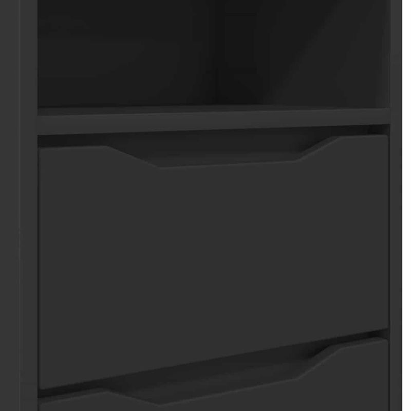 Casa si Gradina - Mobilier - Comode si corpuri - Noptiere - Noptiera cu sertar Negru 40 x 30 x 467 cm Lemn compozit - Infinity.ro