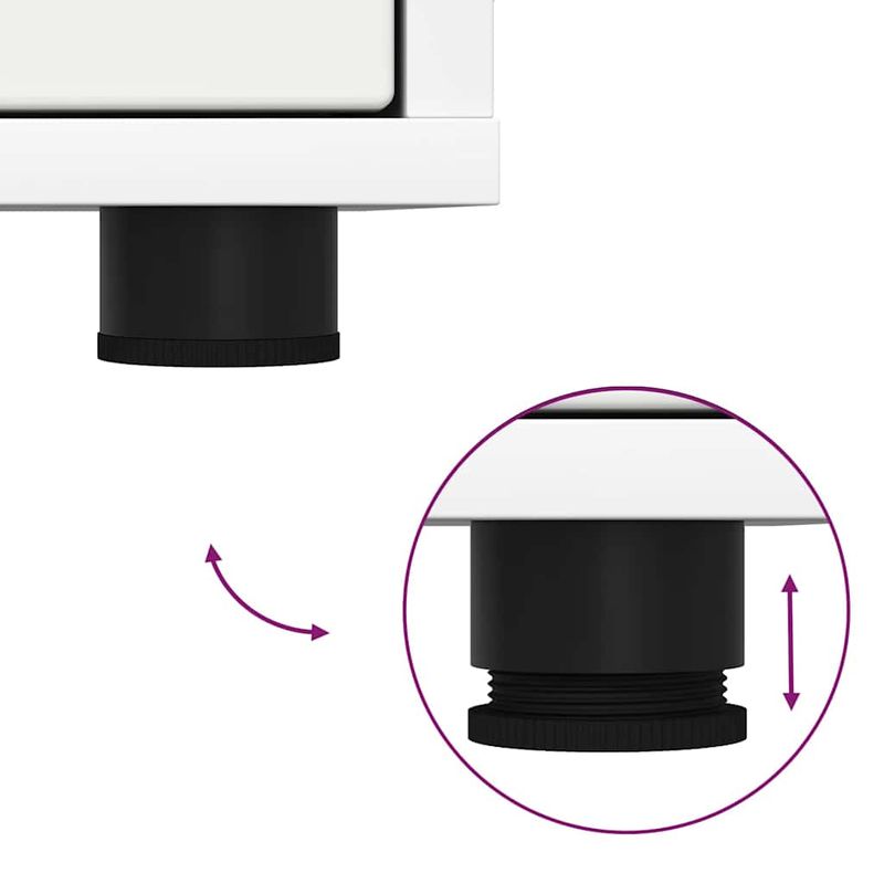 Casa si Gradina - Mobilier - Comode si corpuri - Noptiere - Noptiera cu sertar Alb 30,5 x 30 x 43 cm Lemn compozit - Infinity.ro