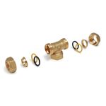 Casa si Gradina - Sanitare - Instalatii hidro - Fitinguri - Teu compresie alama Giacomini R569Y121, 3/4" x 18, pentru teava cupru - Infinity.ro