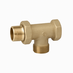 Casa si Gradina - Sanitare - Instalatii hidro - Fitinguri - Teu egal Giacomini R557DY005, 1” x 1” x 1”, pentru colector, sistem incalzire si apa calda, alama nichelata - Infinity.ro