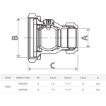 Casa si Gradina - Sanitare - Instalatii hidro - Fitinguri - Racord cu bila Giacomini R252Y004, pentru pompa, diametru conexiune prin compresie 28 mm x 1 1/2" filet interior, alama - Infinity.ro